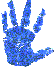 hand blau klein gespiegelt